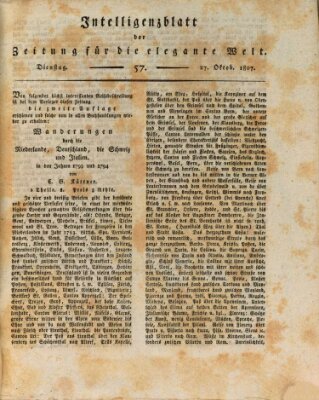 Zeitung für die elegante Welt Dienstag 27. Oktober 1807