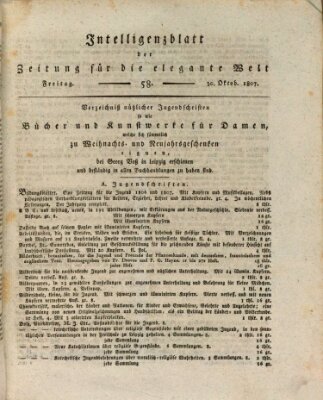 Zeitung für die elegante Welt Freitag 30. Oktober 1807