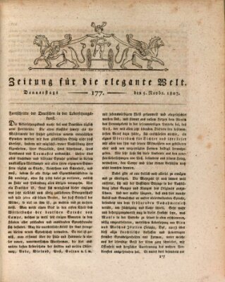 Zeitung für die elegante Welt Donnerstag 5. November 1807