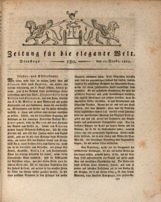 Zeitung für die elegante Welt Dienstag 10. November 1807