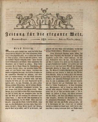 Zeitung für die elegante Welt Donnerstag 12. November 1807