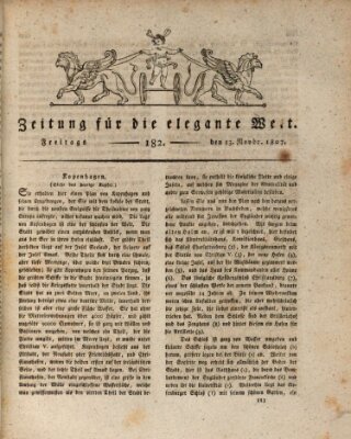 Zeitung für die elegante Welt Freitag 13. November 1807