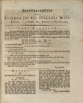 Zeitung für die elegante Welt Freitag 13. November 1807