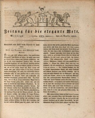 Zeitung für die elegante Welt Montag 16. November 1807