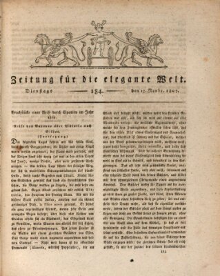 Zeitung für die elegante Welt Dienstag 17. November 1807