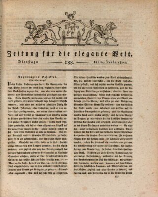 Zeitung für die elegante Welt Dienstag 24. November 1807