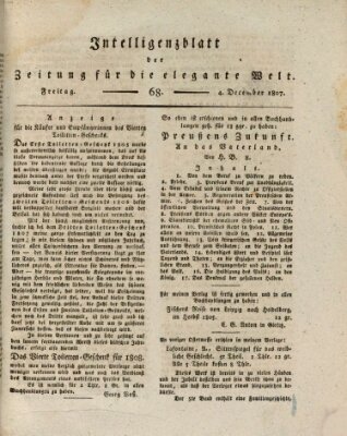 Zeitung für die elegante Welt Freitag 4. Dezember 1807