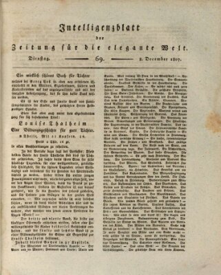 Zeitung für die elegante Welt Dienstag 8. Dezember 1807