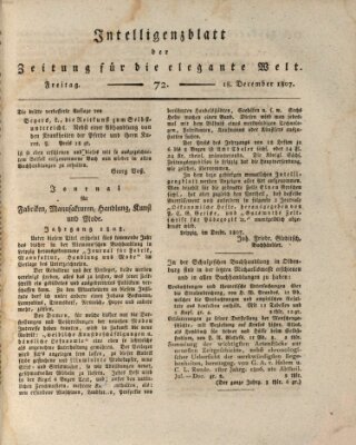 Zeitung für die elegante Welt Freitag 18. Dezember 1807