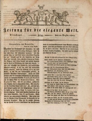 Zeitung für die elegante Welt Dienstag 22. Dezember 1807