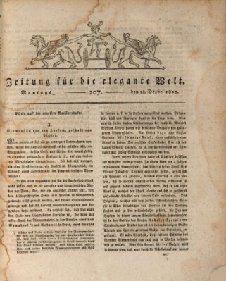 Zeitung für die elegante Welt Montag 28. Dezember 1807