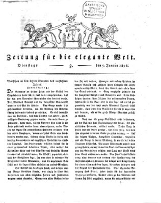 Zeitung für die elegante Welt Dienstag 5. Januar 1808