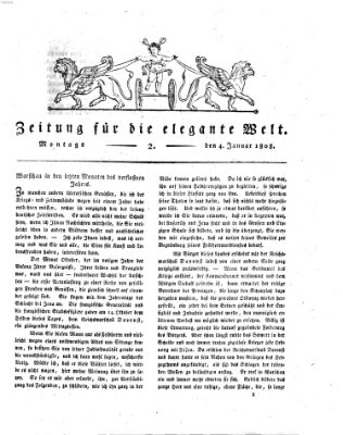 Zeitung für die elegante Welt Montag 4. Januar 1808