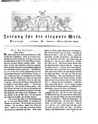 Zeitung für die elegante Welt Montag 11. Januar 1808