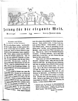 Zeitung für die elegante Welt Montag 25. Januar 1808