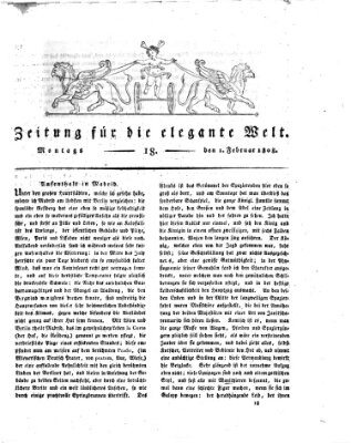 Zeitung für die elegante Welt Montag 1. Februar 1808