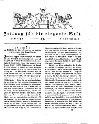 Zeitung für die elegante Welt Freitag 12. Februar 1808