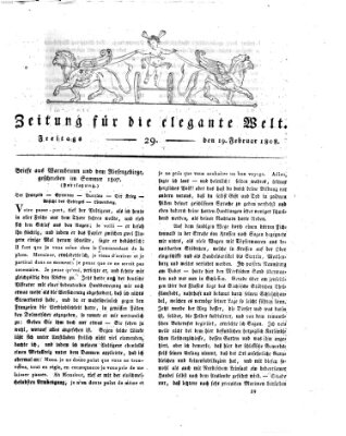 Zeitung für die elegante Welt Freitag 19. Februar 1808