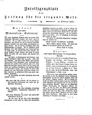 Zeitung für die elegante Welt Dienstag 23. Februar 1808