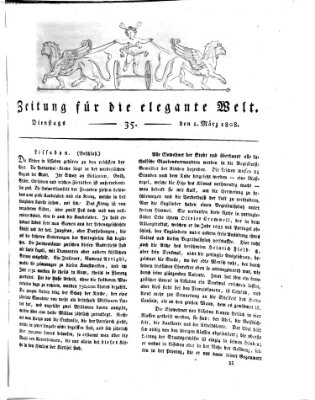 Zeitung für die elegante Welt Dienstag 1. März 1808