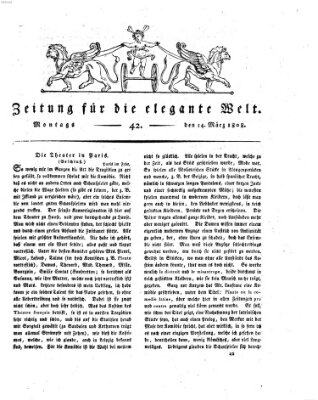 Zeitung für die elegante Welt Montag 14. März 1808