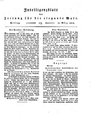 Zeitung für die elegante Welt Freitag 25. März 1808