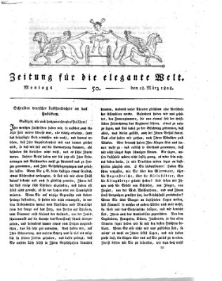 Zeitung für die elegante Welt Montag 28. März 1808