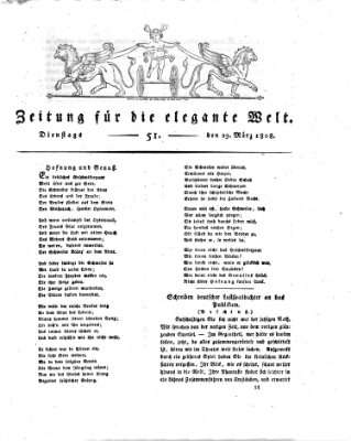 Zeitung für die elegante Welt Dienstag 29. März 1808