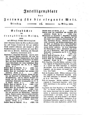 Zeitung für die elegante Welt Dienstag 29. März 1808