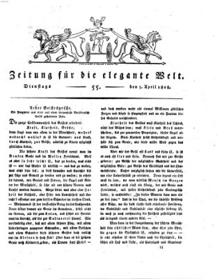 Zeitung für die elegante Welt Dienstag 5. April 1808