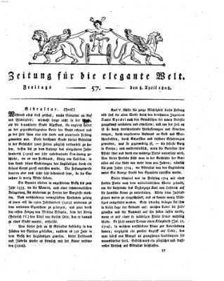 Zeitung für die elegante Welt Freitag 8. April 1808