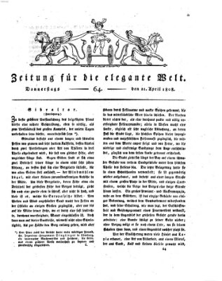 Zeitung für die elegante Welt Donnerstag 21. April 1808