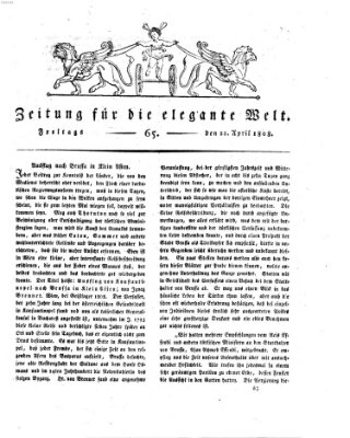 Zeitung für die elegante Welt Freitag 22. April 1808