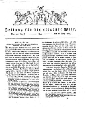 Zeitung für die elegante Welt Donnerstag 26. Mai 1808