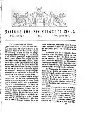 Zeitung für die elegante Welt Donnerstag 9. Juni 1808