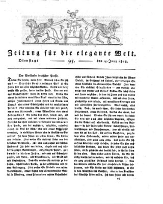 Zeitung für die elegante Welt Dienstag 14. Juni 1808