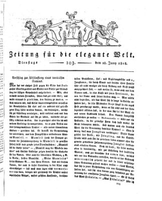 Zeitung für die elegante Welt Dienstag 28. Juni 1808