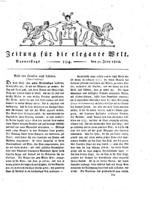 Zeitung für die elegante Welt Donnerstag 30. Juni 1808