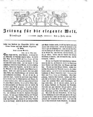 Zeitung für die elegante Welt Dienstag 5. Juli 1808