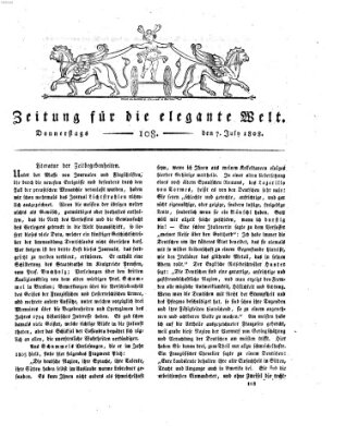 Zeitung für die elegante Welt Donnerstag 7. Juli 1808