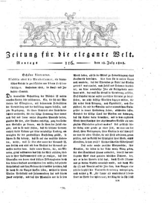 Zeitung für die elegante Welt Montag 18. Juli 1808