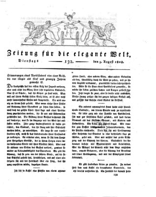 Zeitung für die elegante Welt Dienstag 9. August 1808