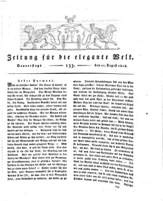 Zeitung für die elegante Welt Donnerstag 11. August 1808