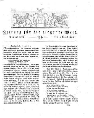 Zeitung für die elegante Welt Samstag 13. August 1808