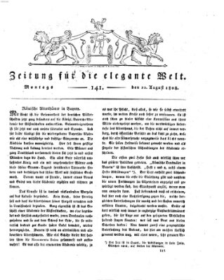 Zeitung für die elegante Welt Montag 22. August 1808