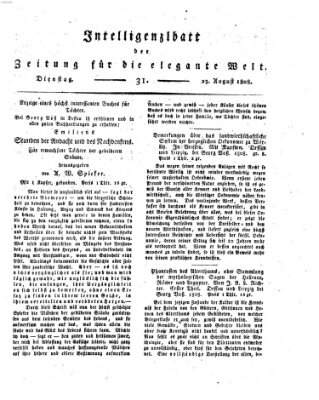 Zeitung für die elegante Welt Dienstag 23. August 1808