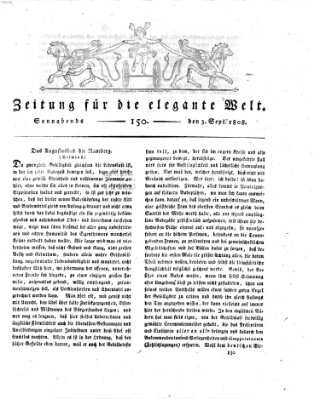 Zeitung für die elegante Welt Samstag 3. September 1808