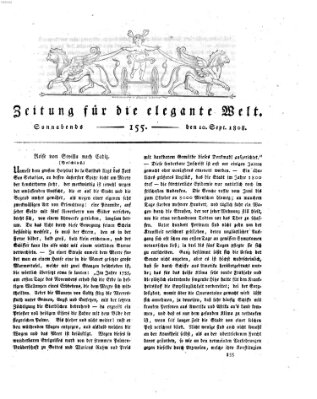 Zeitung für die elegante Welt Samstag 10. September 1808