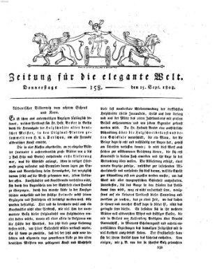 Zeitung für die elegante Welt Donnerstag 15. September 1808