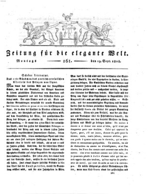 Zeitung für die elegante Welt Montag 19. September 1808